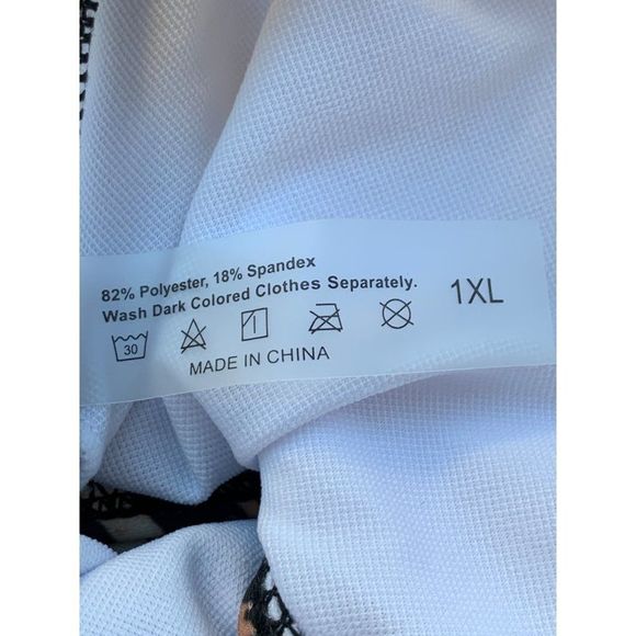 Women’s size 1XL Shein leopard animal print one piece swimsuit VCay 6215 New - Picture 5 of 5